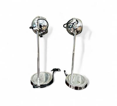 Brazilian Mid Century Modern Table Lamps Plated in Chrome Unknown 1960s