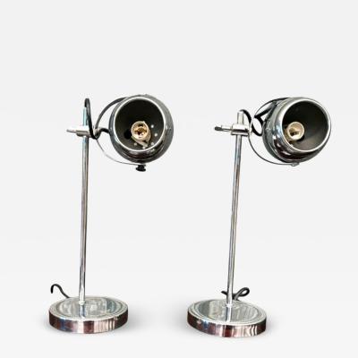 Brazilian Mid Century Modern Table Lamps Plated in Chrome Unknown 1960s