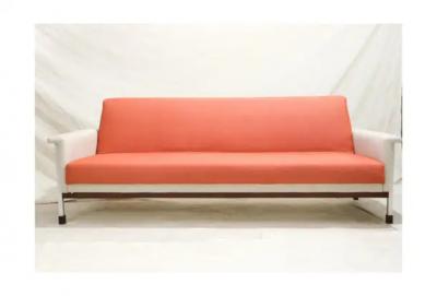 Brazilian Mid Century Pink Sofa Bed by Catalina S A c 1960s