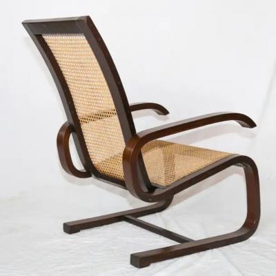 Brazilian Mid Century Rocking Chair in Hardwood and Caning Unknown c 1960 s