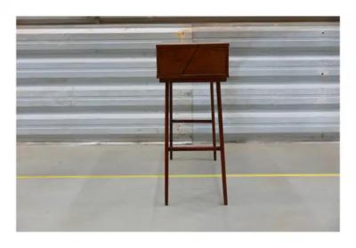 Brazilian Mid Century Sideboard in Hardwood with Front Opening Unknown 1960s