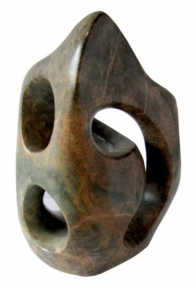 Brazilian Modern Abstract Free Standing Marble Sculpture