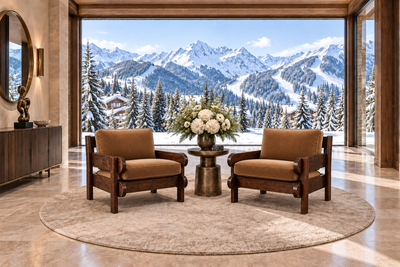 Brazilian Modern Armchair in Imbuia wood and Cognac Velvet Brazil
