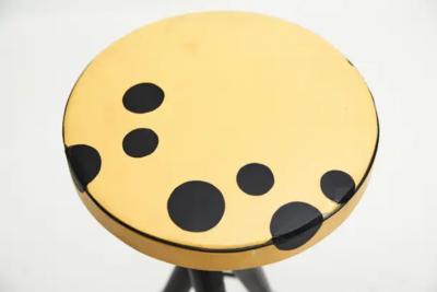 Brazilian Modern Bar Stools in Hardwood Red Yellow Leather S Brazil 1950s