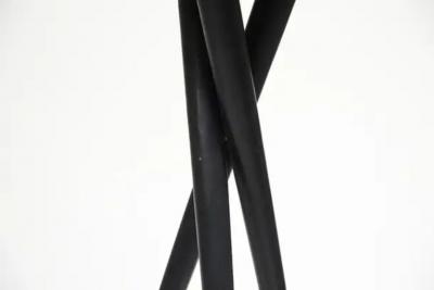 Brazilian Modern Bar Stools in Hardwood Red Yellow Leather S Brazil 1950s