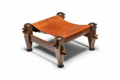 Brazilian Modern Brutalist Pair of Stools Brazil 1960s