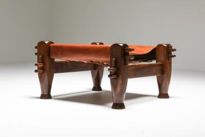 Brazilian Modern Brutalist Pair of Stools Brazil 1960s