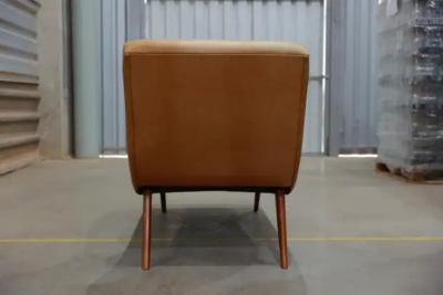 Brazilian Modern Chaise in Hardwood Cream Leatherette Unknown 1950s