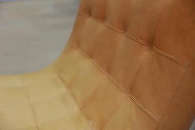 Brazilian Modern Chaise in Hardwood Cream Leatherette Unknown 1950s