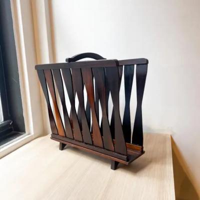 Brazilian Modern Magazine Rack in Hardwood Brazil 1960s