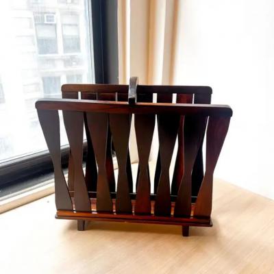 Brazilian Modern Magazine Rack in Hardwood Brazil 1960s