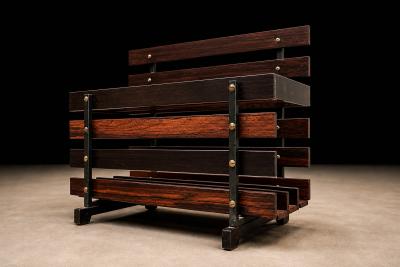Brazilian Modern Magazine Rack in Rosewood Unknown 1960 s