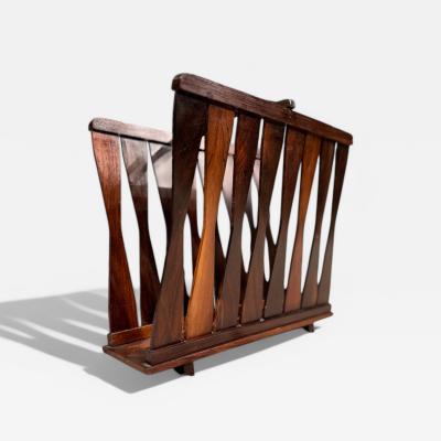 Brazilian Modern Magazine Rack in Rosewood Unknown 1960s Lot 150A