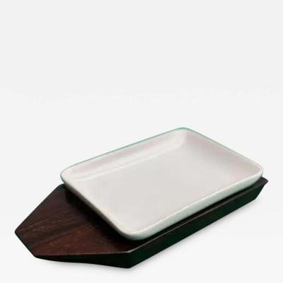 Brazilian Modern Miniature Serving Platter in Hardwood Ceramic by Casa Finland