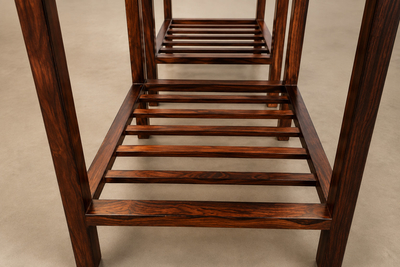 Brazilian Modern Pair of Side Tables in Rosewood Marble Brazil