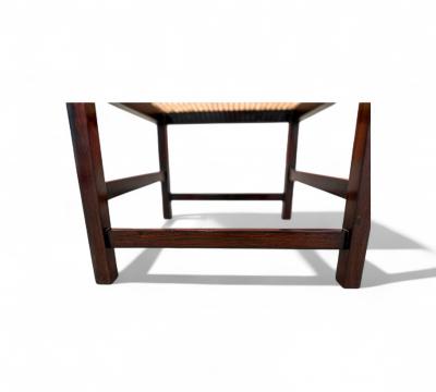 Brazilian Modern Pair of Stools in Rosewood and Cane Unknown 1960s