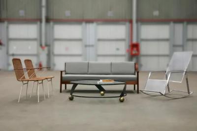 Brazilian Modern Rocking Chair in Metal and Acrylic Unknown 1970