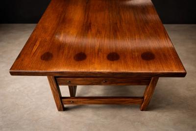 Brazilian Modern Rosewood Desk with Dual Drawers Brazil 1960s