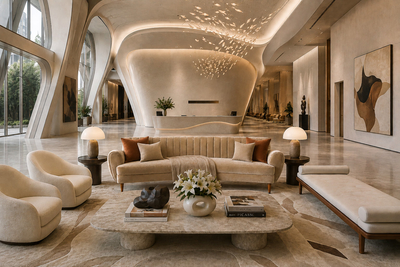 Brazilian Modern Sculptural Curved Sofa in Mohair and Cavi na wood