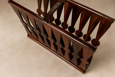 Brazilian Modern Sculptural Magazine Rack in Rosewood Brazil 1960s