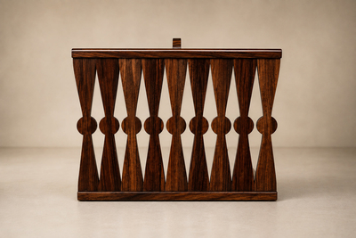 Brazilian Modern Sculptural Magazine Rack in Rosewood Brazil 1960s