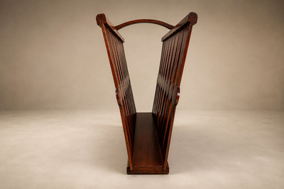 Brazilian Modern Sculptural Magazine Rack in Rosewood Brazil 1960s