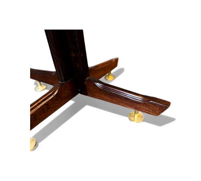 Brazilian Modern Sidetable in Rosewood Brass Feet Unknown 1950s