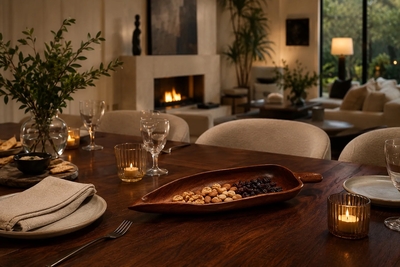 Brazilian Modern Solid Rosewood Leaf Serving Tray Brazil c 1960