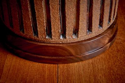 Brent Bennett Ceramic Table Lamp with Walnut Base by Brent Bennett USA new