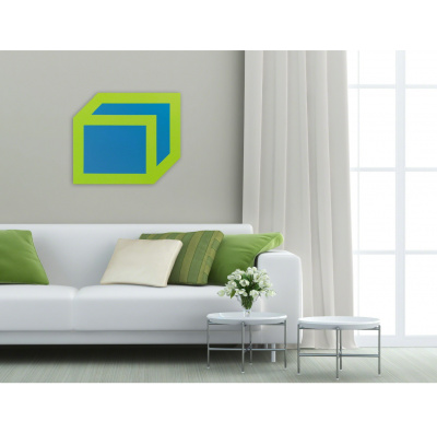 Brent Hallard Gong Green Blue Abstract painting 2016