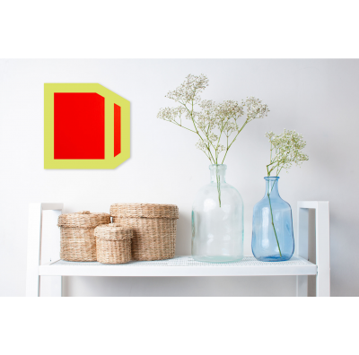 Brent Hallard Plum Yellow and Red Abstract painting 2014