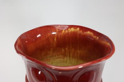 Bretby Art Pottery Bretby An Arts Crafts Red Green Umbrella Walking Stick Stand