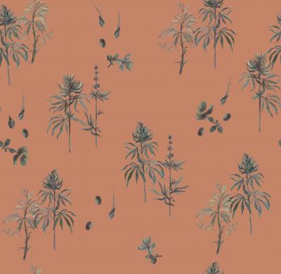 Brett Design Botanical Weed Red Earth