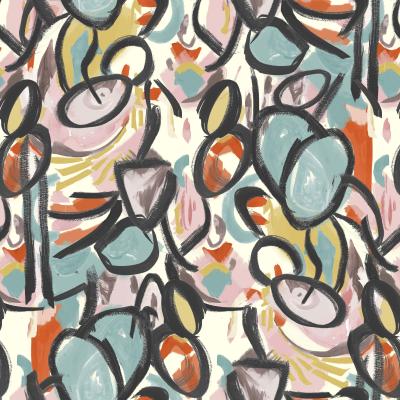 Brett Design Krasner Oval Blue Orange Blush