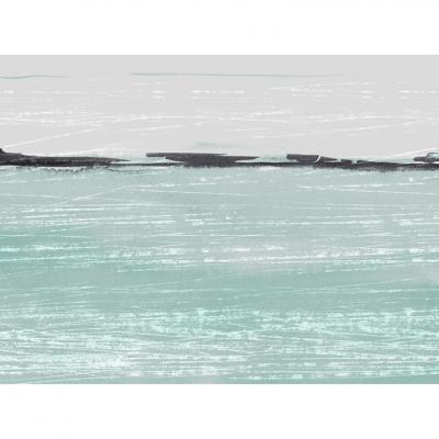 Brett Design LANDSCAPE WITH STITCHING Scaled Mural 