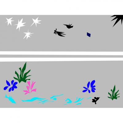 Brett Design NIGHT SWIM MURAL from the HANK COLLECTION