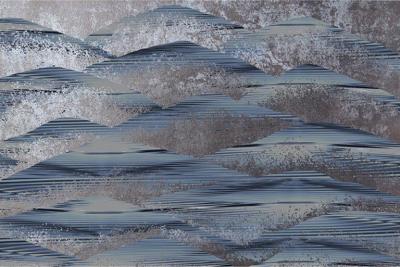 Brett Design Ribbed Freckled Dunes Scaled Mural 