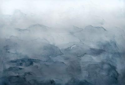 Brett Design Washed Mountains B Navy