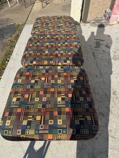 Brian Kane Midcentury 1970s Three Seat Sofa in Tubular Chrome Brian Kane for Metropolitan