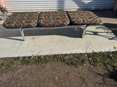 Brian Kane Midcentury 1970s Three Seat Sofa in Tubular Chrome Brian Kane for Metropolitan