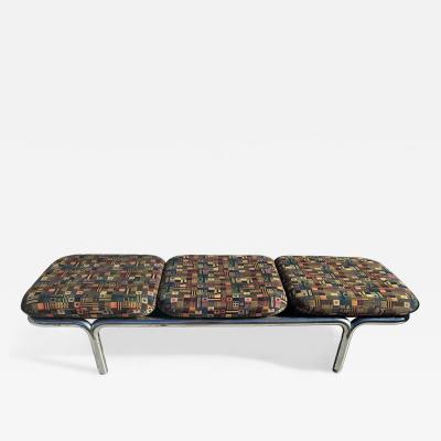 Brian Kane Midcentury 1970s Three Seat Sofa in Tubular Chrome Brian Kane for Metropolitan