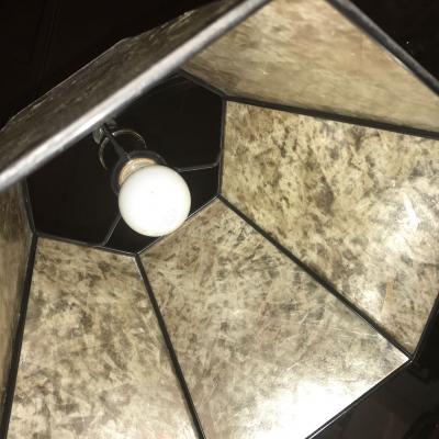 Bridge Floor Lamp with Mica shade in the style of Deskey or Rhode