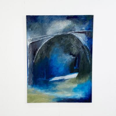 Bridge in Blue American Circa 1950