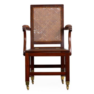 British Campaign Mahogany Knock Down Antique Armchair Johnstone Jeanes