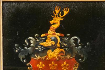 British Painted Coat Of Arms