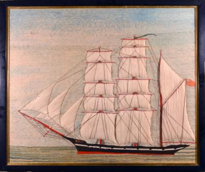 British Sailors Woolwork of the Barque Named Polly