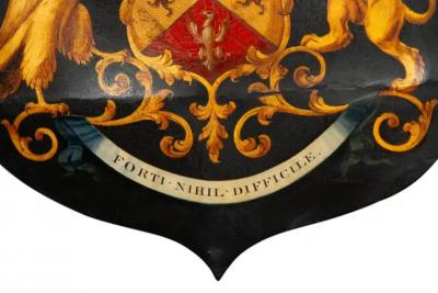 British Shield Form Coat Of Arms Of Benjamin Disraeli Nothing is Difficult 