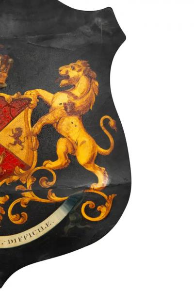British Shield Form Coat Of Arms Of Benjamin Disraeli Nothing is Difficult 