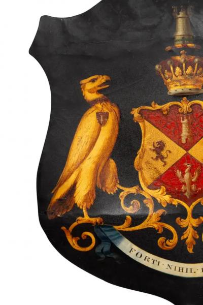 British Shield Form Coat Of Arms Of Benjamin Disraeli Nothing is Difficult 