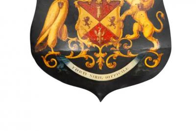 British Shield Form Coat Of Arms Of Benjamin Disraeli Nothing is Difficult 